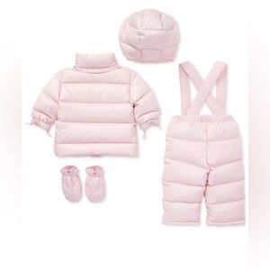 Ralph Lauren Baby Girls Quilted Snowsuit Color Pink Size  6M